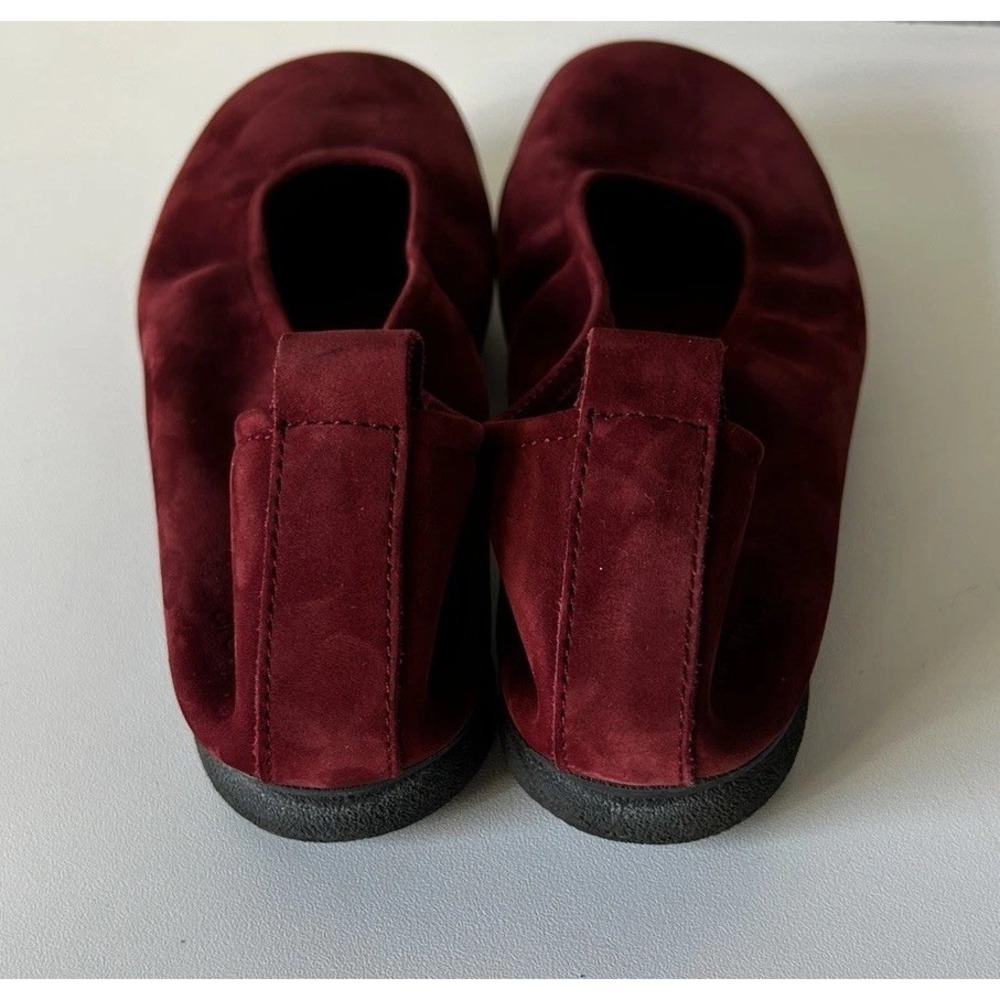 Arche Women's Red Burgandy Nubuck Ballerina Suede Slip On Shoes Round Heel 38 - Picture 6 of 11